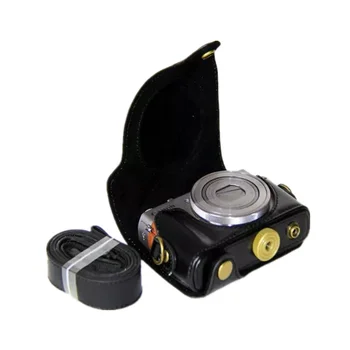 PU Kožené brašna Prípade Pre Canon Powershot G9 X G9X G9 X Mark II G9X2 Fotoaparátu Kryt S Popruh