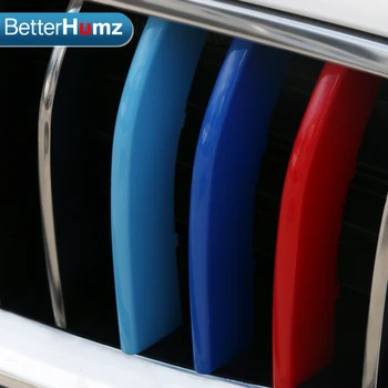 Betterhumz 3D M Styling Auto Prednej Mriežky, Výbava Sport Pásy Kryt Auto-Styling Výkon Nálepka Pre BMW F30 F34 E90 E92 E93 E46