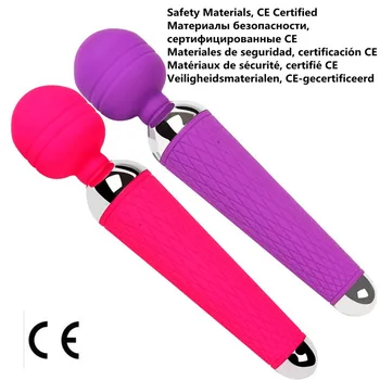 USB Nabíjateľné Čarovná palička Masér s nabíjačku G-spot vibrátor Stimulátor klitorisu AV vibrátory prútik Dospelých, Sexuálne Hračky pre ženy
