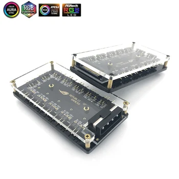 ASUS AURA 5V 3 Pin RGB Hub Rozhranie SYNC Splitter 3Pin Hlavičky Doska Ventilátor Magic Synchrónne Napájanie