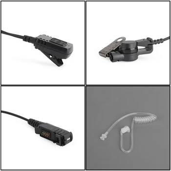 Artudatech Walkie Talkie AirTube Headset vhodný pre Motorola XPR 3300 3500 XIR P6600 P6620 XIR E8600 E8608