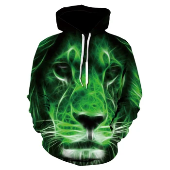 Nový 2019 s kapucňou, predstavovať dva tigre bojujú proti sebe, a na jeseň hip-hop mikina s kapucňou bežné značky Dropship 3D zviera tlače hoodie