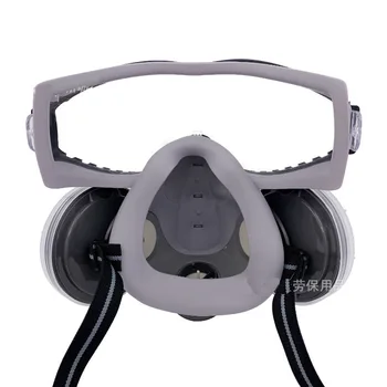 2020 Prachu Masku, Respirátor S Bezpečnostné Okuliare Dual Filtre celotvárová Maska Windproof Pre Tesár Builder Leštenie protiprachová