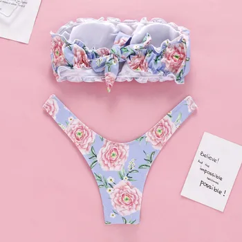 2020 Sexy Dievčatá bez Ramienok Bandeau Bikini Set Mikro Tangá Plavky Ženy plavky maillot de bain kúpanie plaviek biquini