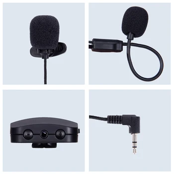 MAMEN 3,5 mm Prenosných Bezdrôtových FM Rádio, Mikrofón Systém kit Hlava-montáž Mikrofón s Vysielačom LCD Displej, Čierny piatok ponuky