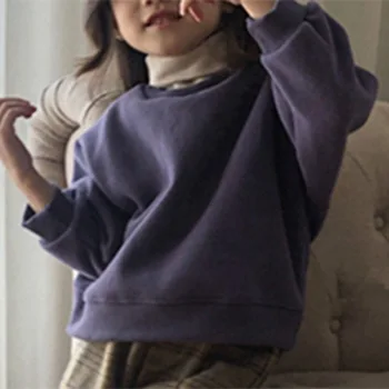 Deti mikina s kapucňou 2020 Jeseň kórejský detské Oblečenie Nové Chlapci a Dievčatá Módne Bavlna Dvoch-Dielny Turtleneck Bežné Sveter