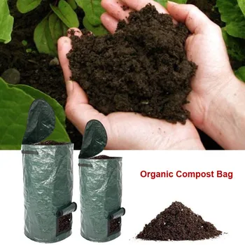Rýchle Dodanie, 2 Veľkosti Kompost Taška Organického Odpadu zeleninová Záhrada Dvore Kompost Taška Životného prostredia PE Handričkou na Likvidáciu Odpadu
