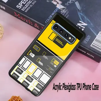 Prípade, Názov National Geographic Prípade Akryl Plexisklo TPU telefón puzdro Pre Samsung Galaxy S8 S9 S10 s10e S20 PLUS ULTRA S6edge