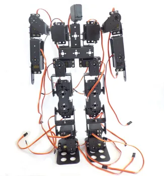 17 DOF Humanoidný Biped Walking Robot Hliníkovej Zliatiny Držiak Vysoký krútiaci Moment Servo, DIY Robot,Demo,Programovanie,Vyučovanie RC Hračky