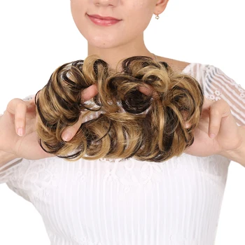 TALANG elastické kapely chignon predlžovanie vlasov syntetické Scrunchies buchta vlasy Updo šišku falošné vlasy hairpiece pre ženy