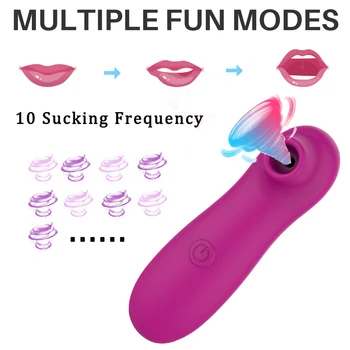 Klitoris Bulík Pošvy Sania Vibrátor Stimulátor Klitorisu Fajčenie Ústne Bradavky Sexuálne Hračky pre Dospelých Žien Masturbator Erotické Produkty
