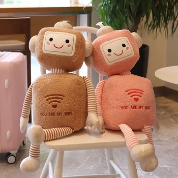 Kawaii plyšové tvorivé wifi robot mäkké bábiky deti hračky, detské izby, dekorácie Plyšové Hračky narodeniny vianočný darček pre deti