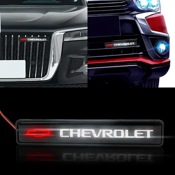 Chrome Predná Kapota Mriežka Auto Odznak LED Svetlo, Zdobiť pre Chevrolets Cruze Captiva Lacetti Aveo Niva Trax Front Svetlo Príslušenstvo