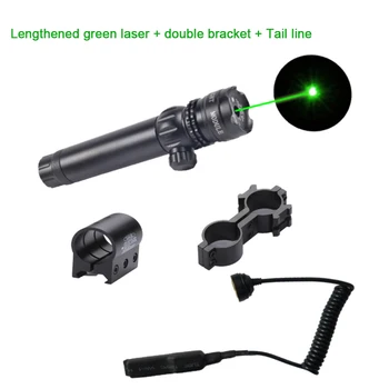 Laserové Ukazovátko Zelená / Červená Bodka Taktické Lovecká Puška Laser Zbraň Mimo Laser Rozsah Pohľad Vysoký Výkon Tlakový Spínač Zelená Lazer