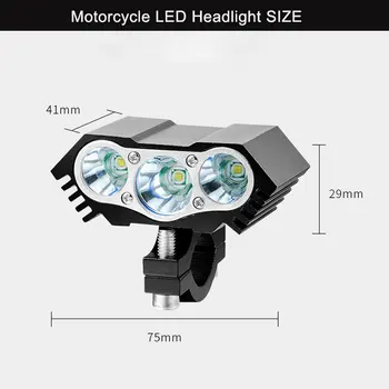 2 KS 30W 4000LM 3x XML-T6 LED motorke Svetlometu Motocykel Mieste Pracovné Svetlo Offroad Jazdy Hmlové Svetlo Lampy s prenos 12V-36V