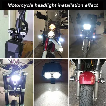 2 KS 30W 4000LM 3x XML-T6 LED motorke Svetlometu Motocykel Mieste Pracovné Svetlo Offroad Jazdy Hmlové Svetlo Lampy s prenos 12V-36V