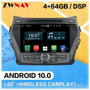 Carplay Android 10.0 obrazovke Auto Multimediálne DVD Prehrávač Hyundai IX45 Santa Roky 2013-2018 WiFi GPS Navi Auto Audio Stereo Hlava jednotky