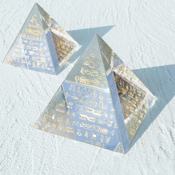 80mm Egypte Pyramídy Miniatúrne K9 Krištáľové Sklo Egyptský Liečenie Čakier Reiki Energie Pyramídy Liek Feng Shui Domáce Dekorácie