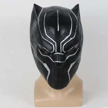 Black Panther Maska Cosplay Latex Kapitán Amerika 3 Marvel Občianskej Vojny Hrdina Prop Halloween Kostým Príslušenstvo