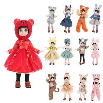 BJD Módne Bábiky 36 cm Roztomilý Zvierat série bábik králik myš, pes, prasa 16 kĺbov DIY bábiky Módne bábiky cosplay bábika Dievčatá dary