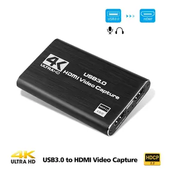 4K HDMI Hra Zachytiť Kartu USB3.0 1080P Spoľahlivé Prenosné Zachytiť Kartu Zariadenie pre Vysielanie Živého Vysielania Nahrávanie Videa