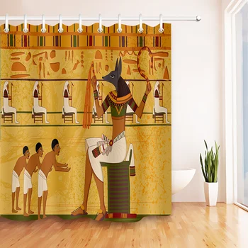 Staroveký Egypt Faraóna Afriky Pyramída, Palác Sprchový Záves Nepremokavé Polyesterové Tkaniny Vaňa Záves Pre Kúpeľňa S Háčikmi