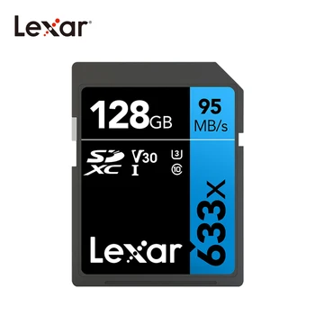 Lexar flash pamäťová karta 64 gb sd karta 128 gb Vysoká Rýchlosť DSLR HD Kamera 95M/s v kvalite 1080p 3D 4K Video Videokamera 633X