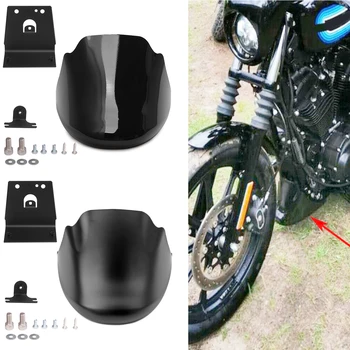 Motocykel Matný/Light Black Predné Bradou Spojler Kryt + Kovový Držiak Kompatibilný pre Harley Sportster 883 1200 XL