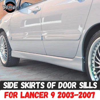 Strane sukne pre Mitsubishi Lancer 9 2003-2007 dverí, parapetov ABS plastové podložky telo kit car tuning styling exteriér 1 sada / 2 ks