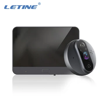 4.3 Palcový HD Smart WiFi Video Zvonček PIR detektor Pohybu 160 Široký Uhol Viewer Fotoaparátu IR Nočné Videnie Zvonček Home Security