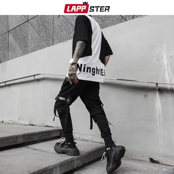 LAPPSTER Páse s nástrojmi Streetwear Cargo Nohavice 2020 Mužov Hip Hop Joggers Nohavice Čierne Potu Nohavice Bežné Nohavice, Kombinézy Mužov Trati Nohavice