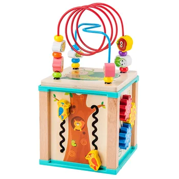 Baby Hračky Drevené Montessori Korálkové Bludisko Tvar Uznanie Hračka Cartoon Hodiny Vzdelávanie Detí Predškolského Vzdelávania Hračka Matematika Hračky