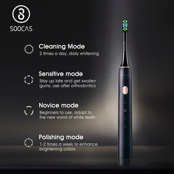 SOOCAS Sonická Elektrická zubná Kefka X3U Inovované Smart zubná kefka Ultrazvukové Automatické Kefa Nepremokavé USB tpye-c Rýchle Nabíjanie
