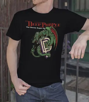 Deep Purple Boj Zúri Na Mužov Čierne Tričko Rock Band Tee Tričko S-3Xlmens Topy v Pohode O Neck T-Shirt Top Tees