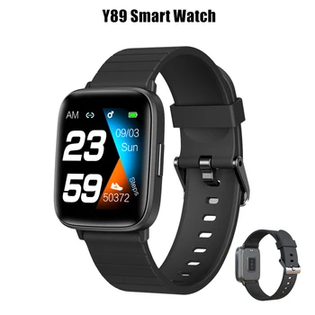 Y89 Smart Hodinky Mužov Športové Žien Smartwatch 2020 Fitness Náramok Monitor Elektronické Digitálne Hodiny pre Android