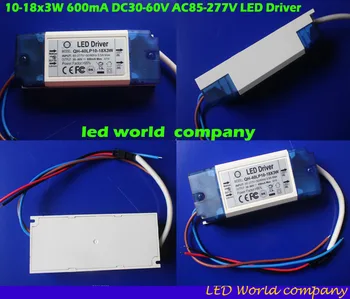 Doprava zdarma 1 Ks 10-18x3W 650mA LED Driver 30W 40W DC30-60V High Power LED Powr Dodávky Pre Svetlomet