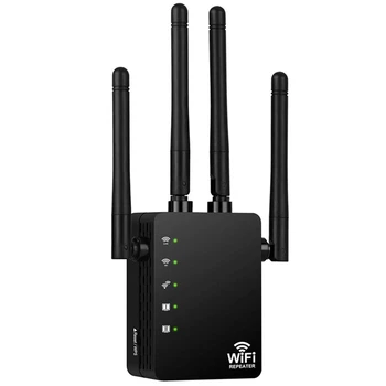 Bezdrôtový Wifi Opakovač Router 300/1200Mbps Dual-Band 2.4/5G Antény WiFi Extender Signálu Zosilňovač AP Režim EÚ Plug