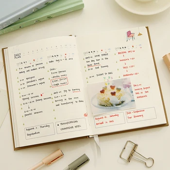 Roztomilý Papiernictvo Notebook 365 Plánovač Kawaii A5 Týždenné, Mesačné Denný Diár Plánovač 2021 Notebooky alebo Časopisoch Školské potreby