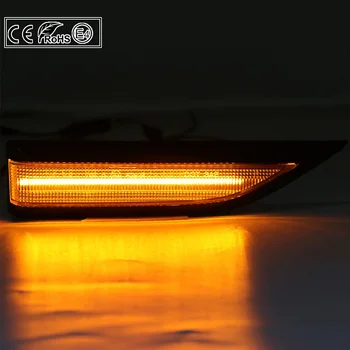 2X Jasné, Žltá dióda LED Bočné Obrysové Svietidlo zase signálneho svetla na VW T6-