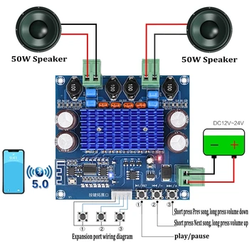 SOTAMIA TPA3116D2 Bluetooth, Digitálny Zosilňovač Rada 50W*2 Stereo 2.0 Zvuk Amplificador Reproduktor, Zosilňovač, Domáce Audio Zosilňovač