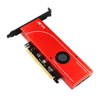 JEYI RYTIER Power-Zlyhanie Ochrany PCIE3.0 Adaptér x16 Plnej Rýchlosti M. 2 dd Na Kartu Chladiča Oblátka Chladenie Ventilátorom SSD