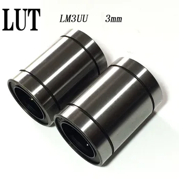 Vysoká kvalita 4 ks LM3UU LM3 3x7x10mm 3 mm Lineárne Guľkové Ložisko Priechodky 3mmx7mmx10mm pôvodné priame