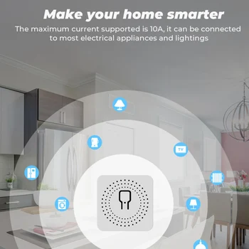 10A 16 Tuya Mini Smart Wifi DIY Prepínač Podporuje 2 Spôsobom Pracuje S Alexa Domovská stránka Google Inteligentný Život Aplikácie Smart Home Automation Modul
