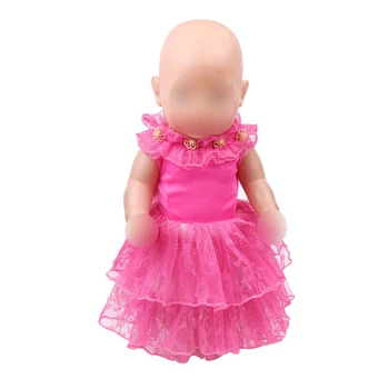 43 cm bábiky baby Šaty novorodenca Princezná čipky večerné šaty hračky pre deti sukne fit Americký 18-palcové Dievčatá bábiky f426
