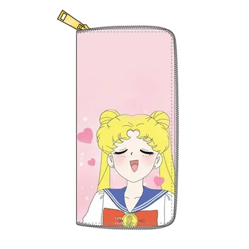 Anime Sailor moon peňaženky ženy Japonské kreslené multi-function PU kožené peňaženky cosplay kabelka dievča kawaii narodeninám