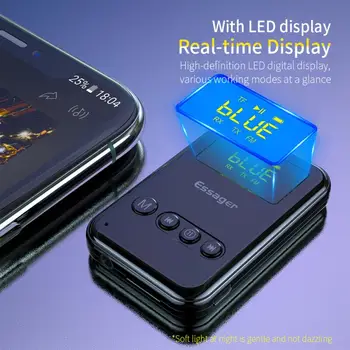 Essager Bluetooth 5.0 Trasmettitore Ricevitore LED Aux Audio Adattatore Ziskové bluetooth prijímač pre xiao dbg 3,5 mm
