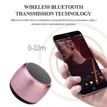 Soulusic BM2 Mini Prenosné Bluetooth Subwoofer Reproduktor, Kovové Bezdrôtový Stereo TWS Reproduktor s Mikrofónom MP3 Telefón, Prehrávač Hudby