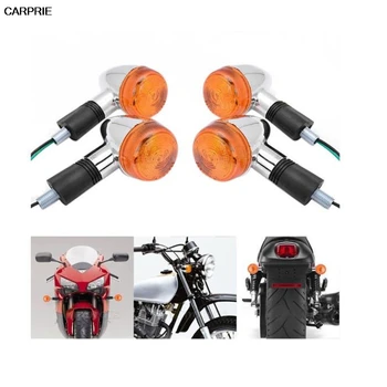 CARPRIE 4 x Amber Chrome Bullet Predné, Zadné, Zase Signál Blinker Indikátor led svetlo motocykel