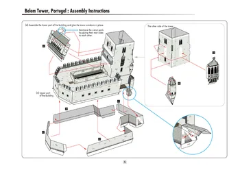 Belem Veža, Portugalsko Craft Papier Model Architektúry 3D DIY Vzdelávania Ručne vyrábané Hračky pre Dospelých Puzzle Hra