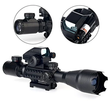 4-16X50 NAPR. vzduchovky Zbraň Riflescope Outdoor, Lov Optika Ďalekohľad Pohľad Červená Zelená lluminated Reticle Rozsah Zbraň-pohľad 20mm